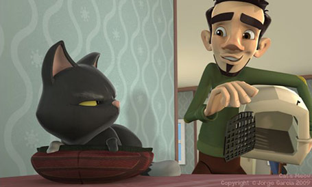 Cortometrajes animación: Burning safari y Cats Meow