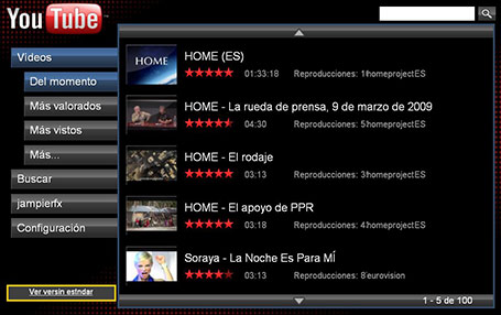 Largometraje, Noticias: Home y Youtube XL